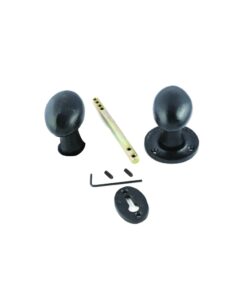 Black Antique Oval Rim Knob Furniture 60mm Epoxy Black Set