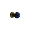 Ebony Beehive Wooden Mortice Knob 55mm Antique Brass Plate Set