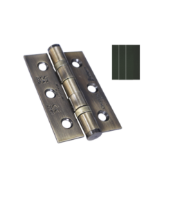Mild Steel 2 Ball Bearing Hinge - CE7 1 1/2 Pair C/W Intumescent 76 X 51mm Pads With Bright Zinc and Polished Chrome Finish