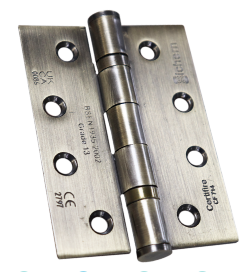 Stainless Steel Ball Bearing Hinge - 1 1/2 Pair - CE13 100 X 76 X 3mm Electro Brass 1 1/2 Pair