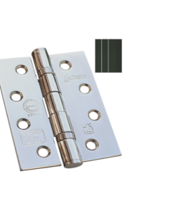 Stainless Steel Ball Bearing Hinge - 1 1/2 Pair C/W Intumescent Ce13 100 X 76 X 3mm Satin and Polished Pair