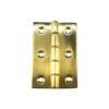 Double Steel Washered Brass Butt Hinge - Pair Polished Brass with Different Sizes Pack