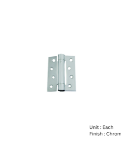 Self Closing Adjustable Hinge -100 X 76 X 2.7mm Chrome Plated and Satin Chrome Pack Of 3