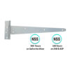 Medium Tee Hinge - Pair - Prepack Epoxy Black, Galvorite Silver, Bright Zinc Plated and Different Sizes