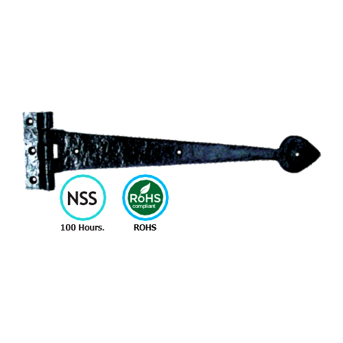 Black Antique Heavy Spear Hinge - Epoxy Black Pair 3 Black Antique Heavy Spear Hinge - Epoxy Black Pair