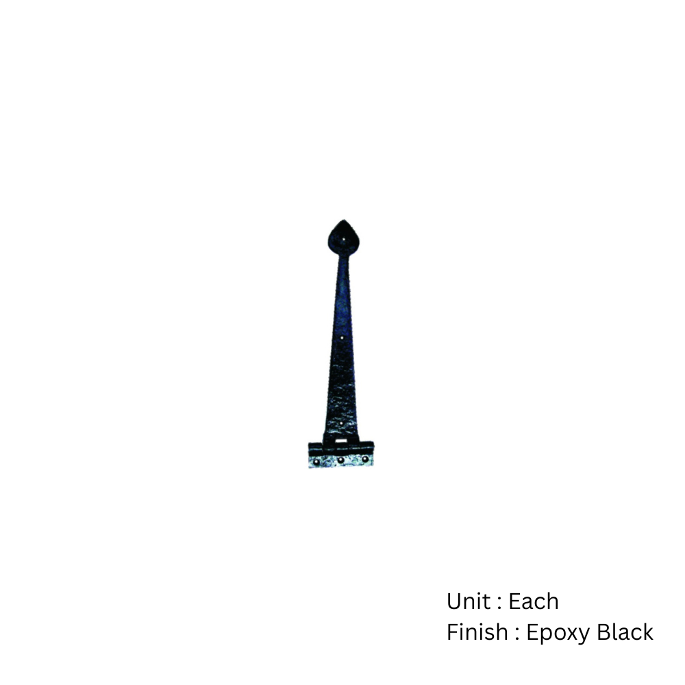 Black Antique Heavy Spear Hinge - Epoxy Black Pair 2 Black Antique Heavy Spear Hinge - Epoxy Black Pair