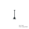 Black Antique Crown / Coronet Hinge - Pair 300mm Epoxy Black Pair