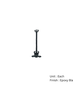 Black Antique Crown / Coronet Hinge - Pair 300mm Epoxy Black Pair