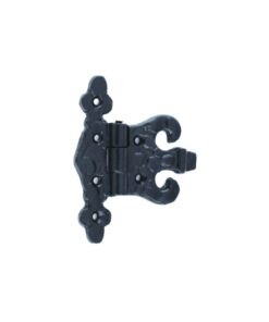 Black Antique Unequal Hinge - Pair 89mm Epoxy Black Pair