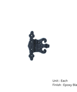 Black Antique Unequal Hinge - Pair 89mm Epoxy Black Pair