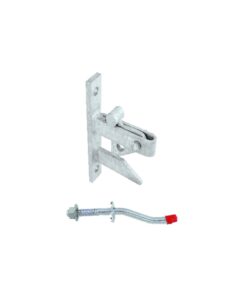 Auto Field Gate Catch Set C/W Cranked Pin Galvorite Silver Set