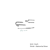 Spring Gate Fastener Set Galvorite Silver Set