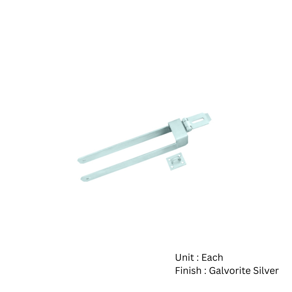 Throw Over Gate Loop With Locking Facility / Handle 450mm Galvorite Silver Each