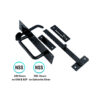 Suffolk Latch - Prepack 200mm Epoxy Black Set