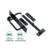 Heavy Suffolk Latch 230mm Epoxy Black Set