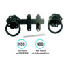 Steel Gate Latch Plain Ring Handle 127mm Bright Zinc Plated Set