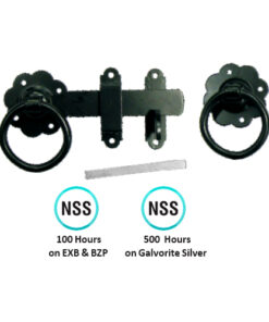 Steel Gate Latch Plain Ring Handle 127mm Bright Zinc Plated Set