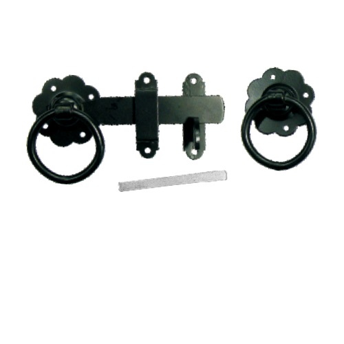 Steel Gate Latch Plain Ring Handle 127mm Bright Zinc Plated Set