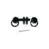 Ring Gate Latch - Twisted Ring 150mm Epoxy Black Set