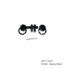 Ring Gate Latch - Twisted Ring 150mm Epoxy Black Set
