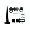 Single Gate Set With Ring Gate Latch, Tee Hinges and Pad Bolt 400mm / 127mm Set