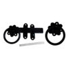 Premium Plain Ring Gate Latch C/W Fixings Ebony Black