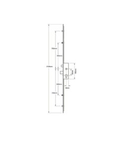 Alternative view of Cobra Latch Deadbolt 2 Rollers 2 Mushrooms Split Spindle Multipoint Door Lock