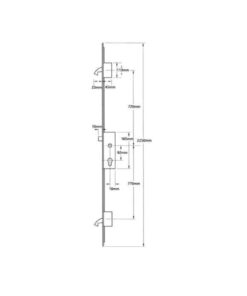 Alternative view of AV2 Latch Only 2 Hooks Multipoint Door Lock - Autolocking