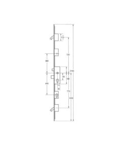 Alternative view of Cobra 55/92 Latch Deadbolt 2 Hooks Lift Lever Multipoint Door Lock - with Entryguard Lockout Facility