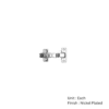 Sprung Cabinet Hinge - Inc Plate 35mm Nickel Plated Pair