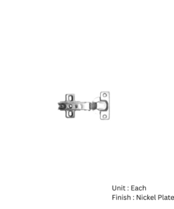 Sprung Cabinet Hinge - Inc Plate 35mm Nickel Plated Pair
