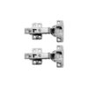 Sprung Cabinet Hinge - Clip-On - Plate 35mm Nickel Plated Pair
