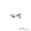 Sprung Cabinet Hinge - Clip-On - Plate 35mm Nickel Plated Pair 3 Sprung Cabinet Hinge - Clip-On - Plate 35mm Nickel Plated Pair