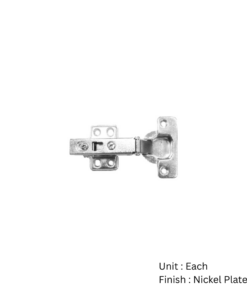 Sprung Cabinet Hinge - Clip-On - Plate 35mm Nickel Plated Pair