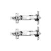 Sprung Cabinet Hinge 165 Degree Clip-On Plate 35mm Nickel Plated Pair