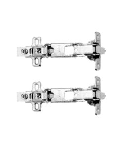 Sprung Cabinet Hinge 165 Degree Clip-On Plate 35mm Nickel Plated Pair