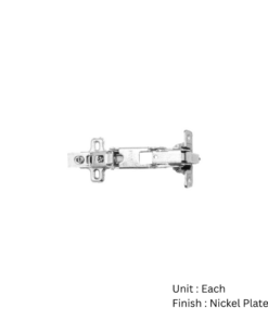 Sprung Cabinet Hinge 165 Degree Clip-On Plate 35mm Nickel Plated Pair