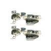 Flush Fit Sprung Cabinet Hinge Soft Close Clip-On - Inc Plate 35mm Nickel Plated Pair