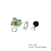 Cylinder Drawer Lock -Slam Type 19 Dia. 38 Mm Chrome Plated Each