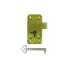 Wardrobe Lock C/W 1 Key 55mm Electro Brass Each
