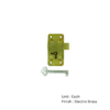 Wardrobe Lock C/W 1 Key 55mm Electro Brass Each