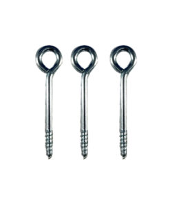 Screw-In Hooks for 3? Vine Eyes  Bright Zinc Plated, Pack of 3