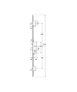 Alternative view of Cobra Latch Deadbolt 2 Hooks Lift Lever Split Spindle Multipoint Door Lock Short Version 1340mm