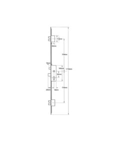 Alternative view of Thunderbolt Latch 5 Deadbolts Pyro 20mm Radius Faceplate Split Spindle Multipoint Door Lock