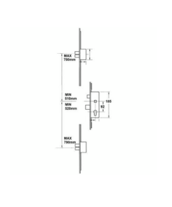 Alternative view of Thunderbolt Latch 5 Deadbolts Split Spindle Universal UPVC Repair Multipoint Lock