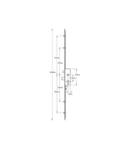 Alternative view of Latch Deadbolt 4 Rollers Split Spindle Multipoint Door Lock - Option 2 (top roller to spindle = 705mm)