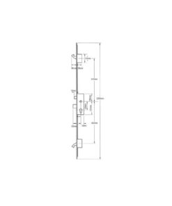 Alternative view of Latch Deadbolt 2 Small Hooks Split Spindle Multipoint Door Lock - Option 1 (top hook to spindle = 570mm)