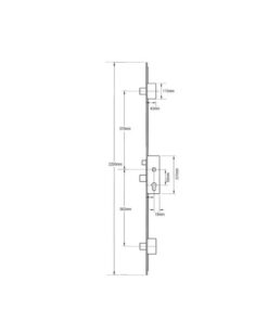 Alternative view of Latch 3 Deadbolts Split Spindle Multipoint Door Lock - Option 1 (top deadbolt to spindle = 570mm)