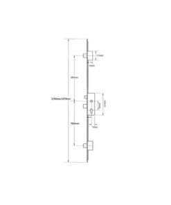 Alternative view of Latch 3 Deadbolts Split Spindle Multipoint Door Lock - Option 2 (top deadbolt to spindle = 680mm)