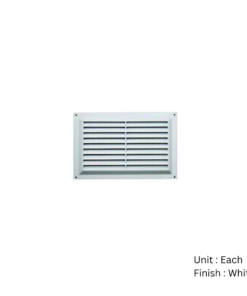 Louvre Ventilator C/W Mesh White Pvc With Differetn Sizes Each